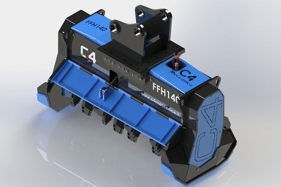 FFH SERIES – Hydraulic Mulcher with fixed tooth for excavators from 14 to 25 Ton